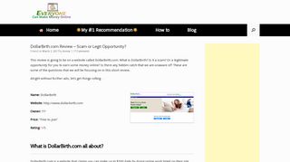 
                            4. DollarBirth.com Review – Scam or Legit Opportunity? | Every One Can ...