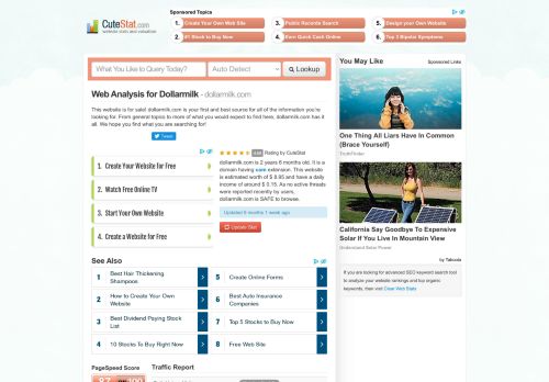 
                            2. Dollarmilk Web Analysis - Dollarmilk.com