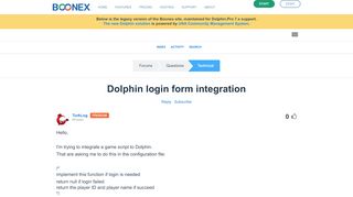 
                            6. Dolphin login form integration :: BoonEx Unity Forums