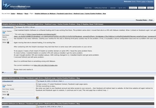 
                            13. Dolphin Software on Webuzo | Facebook Login Error | Redirect Loop ...