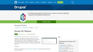 
                            2. Domain 301 Redirect | Drupal.org