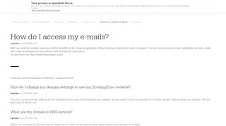 
                            8. Domain and email accounts - faq - Bookingcore