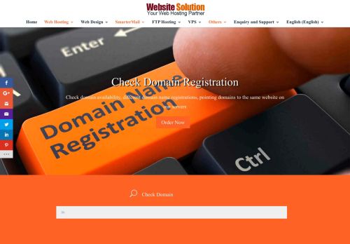 
                            6. Domain Check, Domain Registration - Website Solution