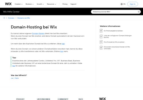 
                            11. Domain-Hosting bei Wix | Support Zentrum | Wix.com