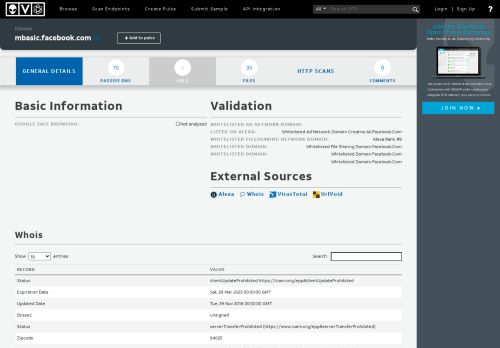 
                            9. Domain: mbasic.facebook.com - AlienVault - Open Threat Exchange