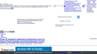 
                            9. domain name system - How to redirect webmail.mydomain.com to https ...