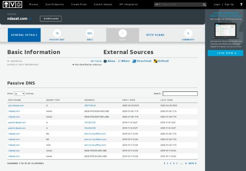 
                            10. Domain: ndasat.com - AlienVault - Open Threat Exchange