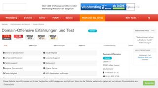 
                            2. Domain-Offensive Erfahrungen & Test 2019 Anbieter - Hosttest