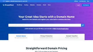 
                            1. Domain Registration - Buy Domains Online – DreamHost