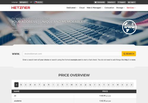 
                            11. Domain Registration - Hetzner Online GmbH
