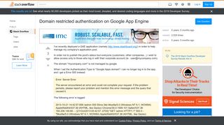 
                            9. Domain restricted authentication on Google App Engine - Stack Overflow