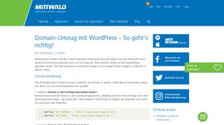 
                            5. Domain-Umzug mit WordPress – So geht's richtig! - Mittwald