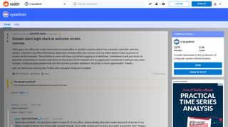 
                            12. Domain users login stuck at welcome screen. : sysadmin - Reddit