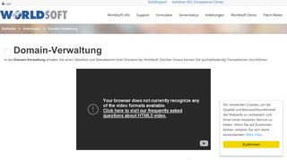 
                            10. Domain-Verwaltung - Worldsoft Support