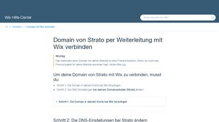 
                            12. Domain von Strato per Weiterleitung mit Wix verbinden | Support ...