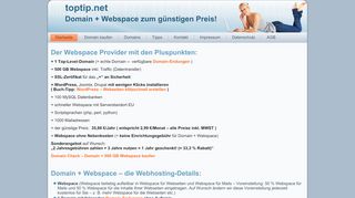 
                            2. Domain + Webspace ohne Werbung zum guenstigen Preis!