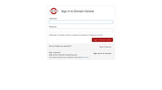 
                            3. DomainCentral: Sign In