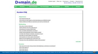 
                            3. Domain.de - Kunden-FAQ, Hilfe - Ihre Online-Plattform für Domains ...