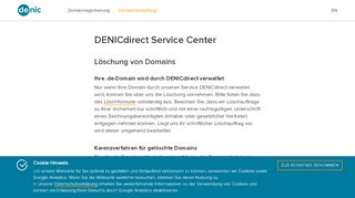 
                            7. Domainlöschung - DENIC eG