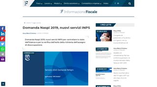 
                            10. Domanda Naspi 2019, nuovi servizi INPS | Informazione Fiscale