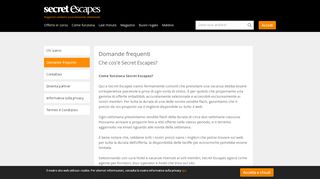 
                            6. Domande frequenti | Secret Escapes