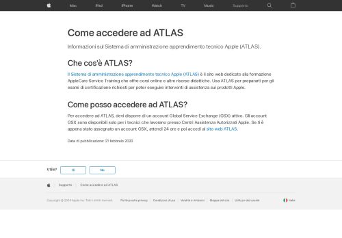 
                            2. Domande frequenti su ATLAS - Supporto Apple