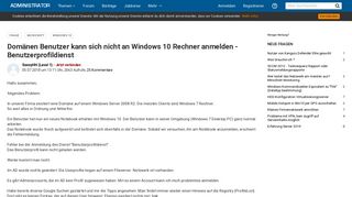 
                            7. Domänen Benutzer kann sich nicht an Windows 10 Rechner anmelden ...