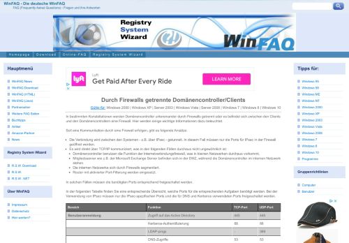 
                            4. Domänencontroller/Clients getrennt durch Firewalls - WinFAQ