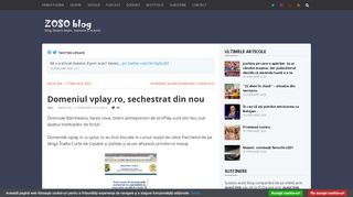 
                            5. Domeniul vplay.ro, sechestrat din nou ⋆ zoso blog