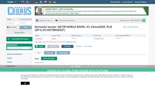 
                            13. Domestic bonds: GETIN NOBLE BANK, 4% 23mar2020, PLN (SP-I ...