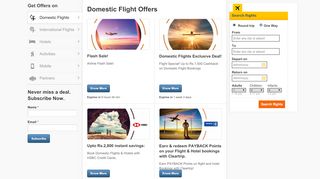 
                            2. Domestic flights offers, deals and coupons - Cleartrip