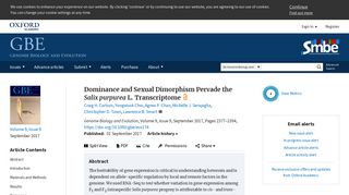 
                            5. Dominance and Sexual Dimorphism Pervade the Salix purpurea L ...