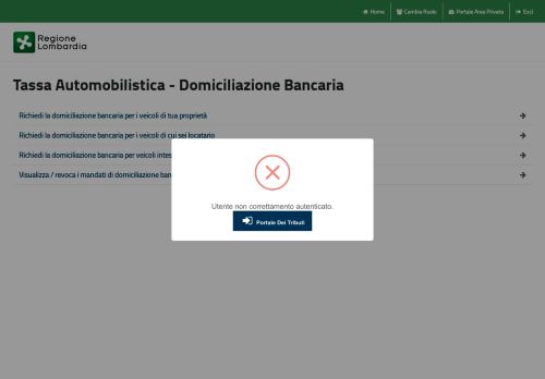 
                            5. Dominciliazione bancaria - Regione Lombardia