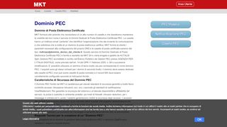 
                            11. Dominio PEC Posta Elettronica Certificata Actalis MKT