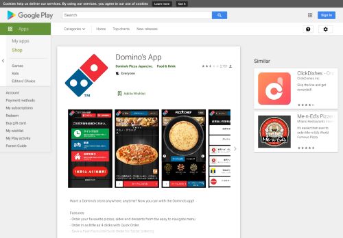 
                            10. Domino's App − ドミノ・ピザのネット注文 - Google Play のアプリ