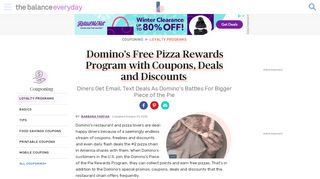 
                            4. Domino's Free Pizza Rewards Program with Coupons, Deals and ...