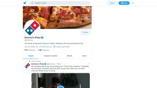 
                            9. Domino's Pizza (@dominos) | Twitter