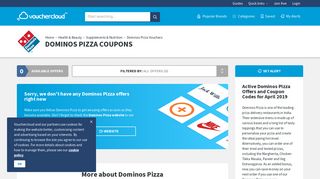 
                            9. Dominos Pizza Coupons and Offers - Vouchercloud