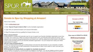 
                            6. Donate to Spur by Shopping at Amazon! - Equine-Assisted Therapy for ...