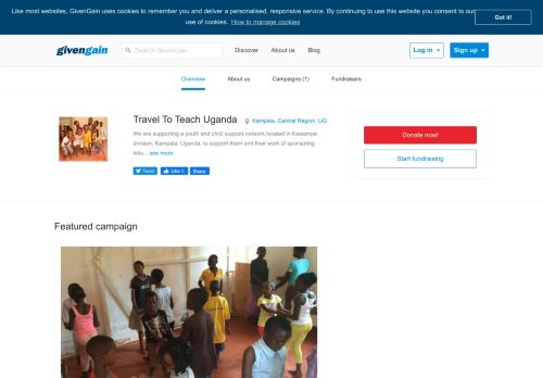
                            8. Donate to Travel To Teach Uganda on GivenGain | GivenGain