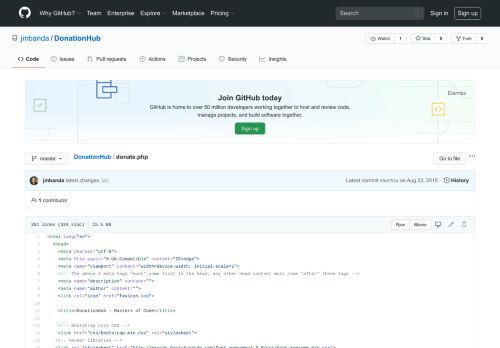 
                            6. DonationHub/donate.php at master · jmbanda/DonationHub · GitHub