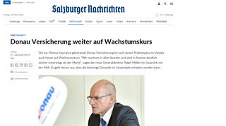 
                            11. Donau Versicherung weiter auf Wachstumskurs | SN.at