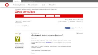 
                            5. ¿Dónde puedo abrir mi correo de @ono.com? - Foro Vodafone