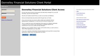 
                            6. Donnelley Financial Solutions - External Home Login