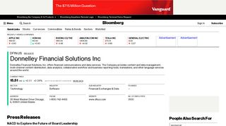 
                            12. Donnelley Financial Solutions Inc: Company Profile - Bloomberg