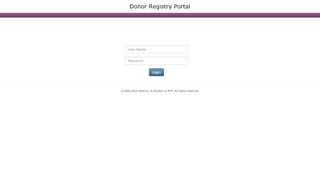 
                            8. Donor Registry Portal - Login