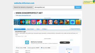 
                            8. donorperfect.net at WI. DonorPerfect Login - Website Informer