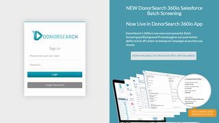 
                            4. DonorSearch.net - User Login