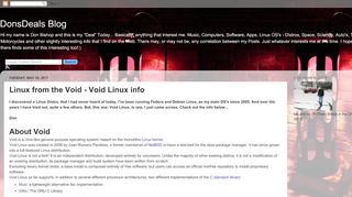 
                            6. DonsDeals Blog: Linux from the Void - Void Linux info
