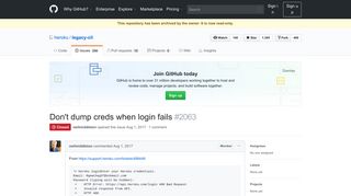 
                            3. Don't dump creds when login fails · Issue #2063 · heroku/legacy-cli ...